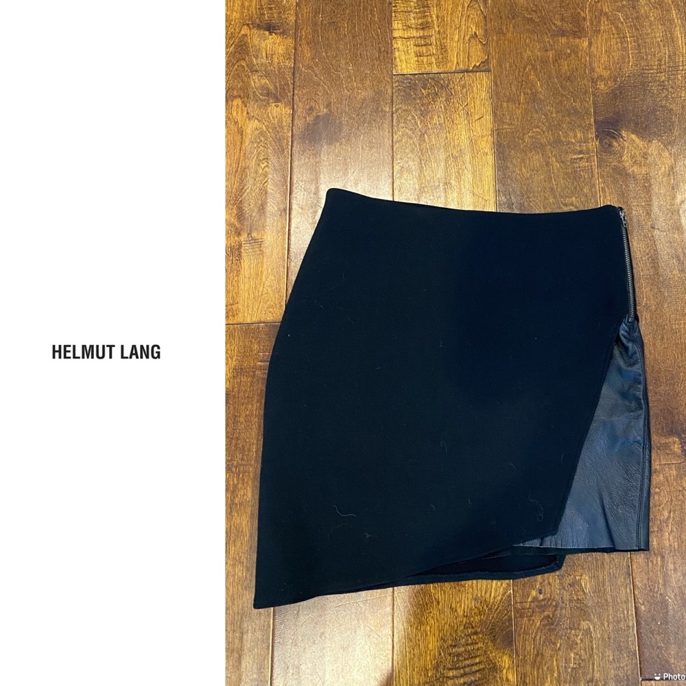 Helmut Lang Black Asymmetrical Skirt